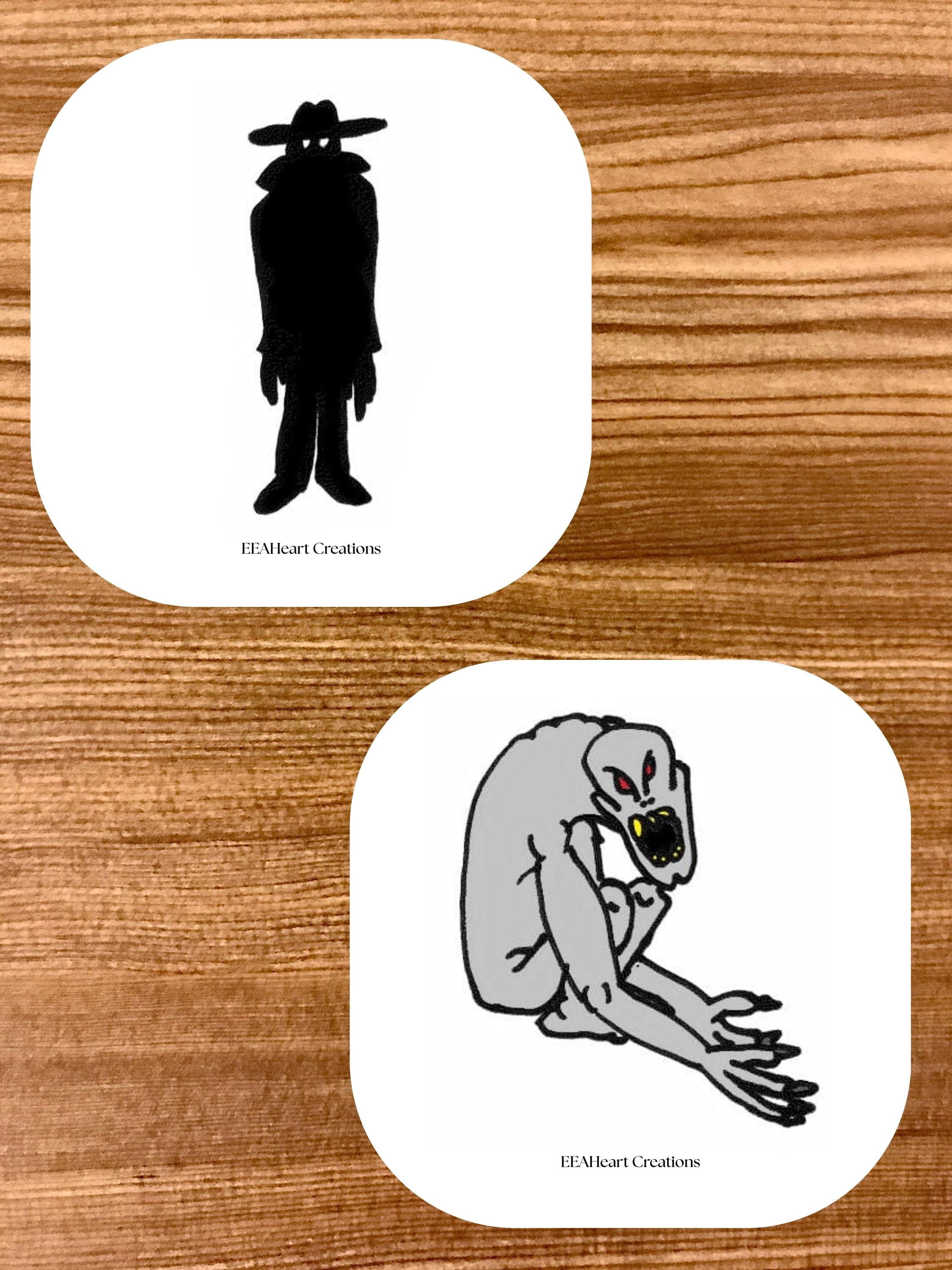 Jake's Cryptid Art Stickers, digital download, decals