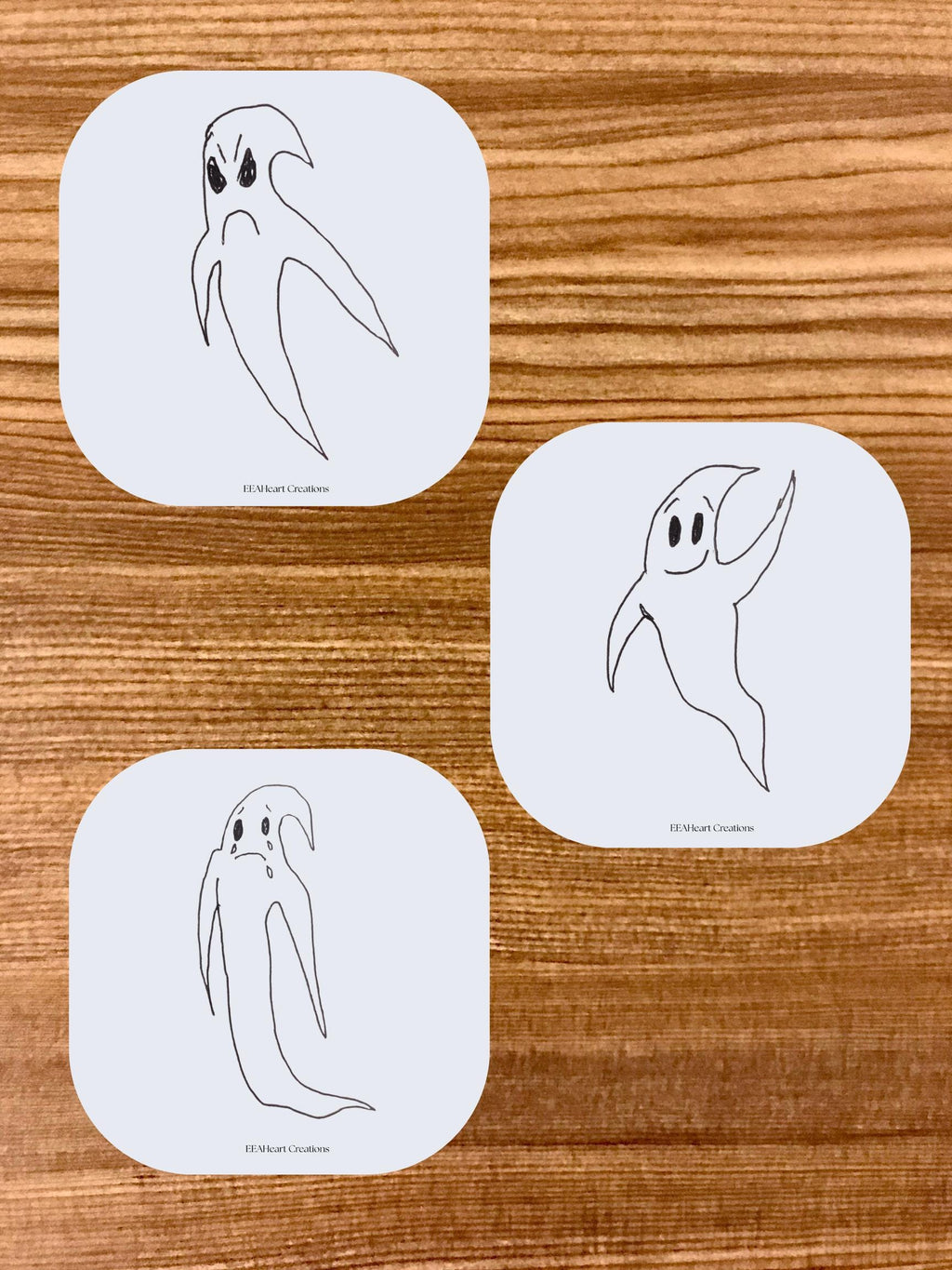 Ghost stickers printable, instant download spooky ghost decals, DIY planner and laptop decor