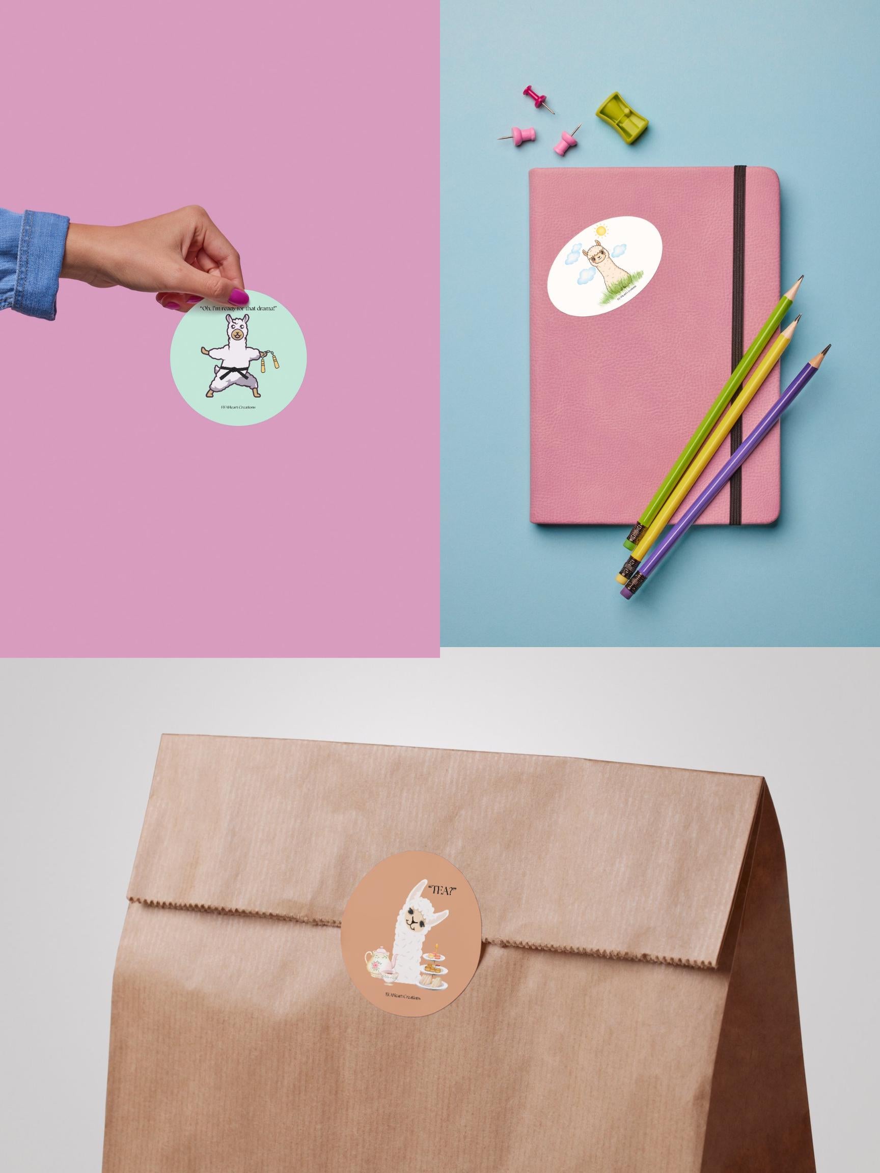Llama Stickers - Digital Download