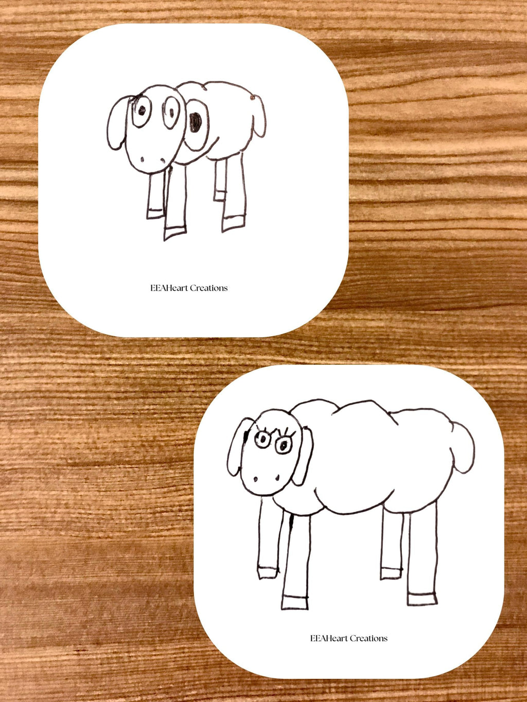 Uniquely Drawn Sheep Stickers - Digital Download