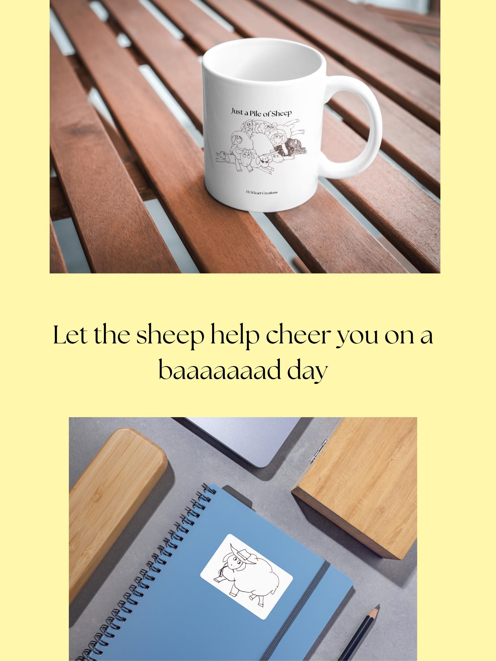 Uniquely Drawn Sheep Stickers - Digital Download