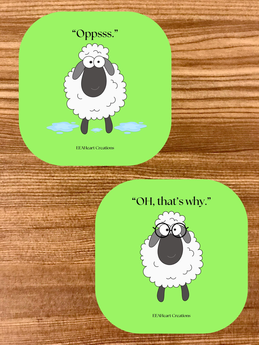 Funny Sheep Stickers - Digital Download