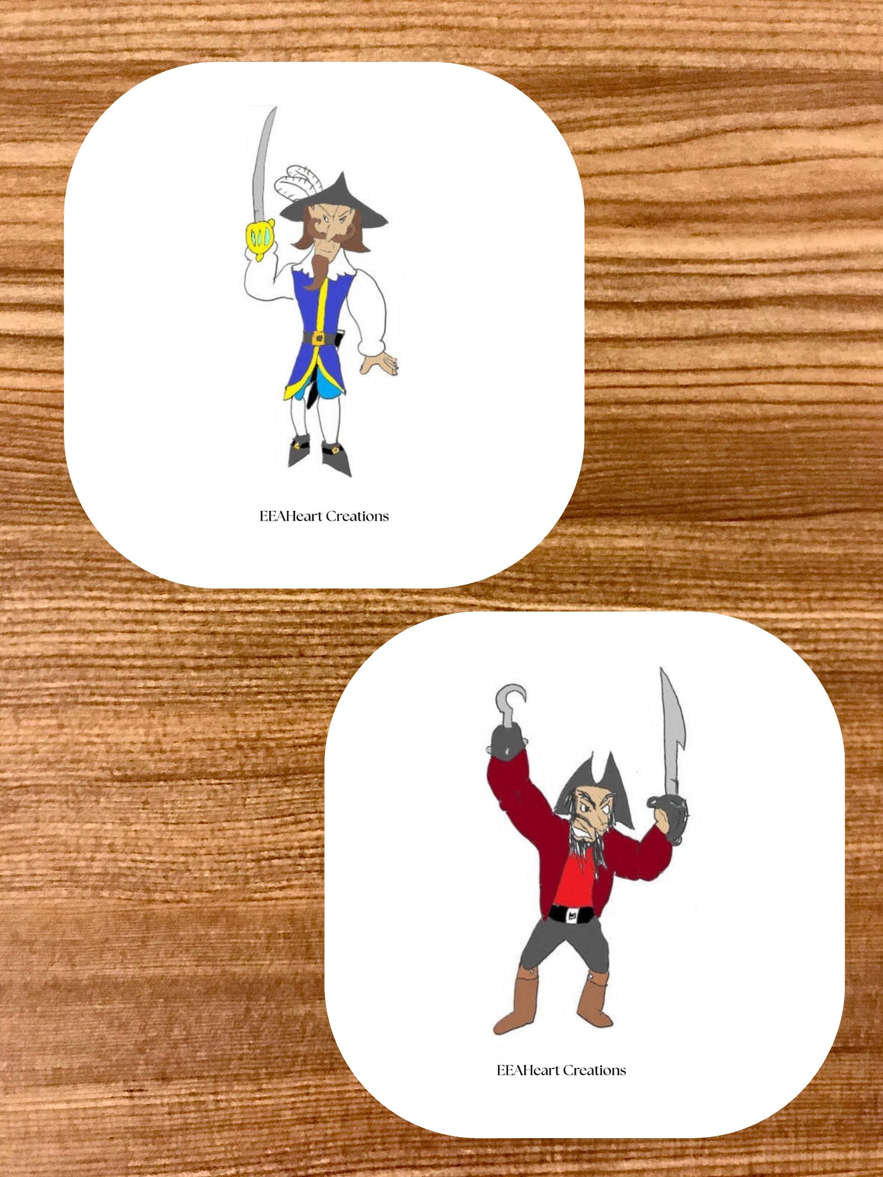 Jake's Pirates Drawing Stickers - Digital Download