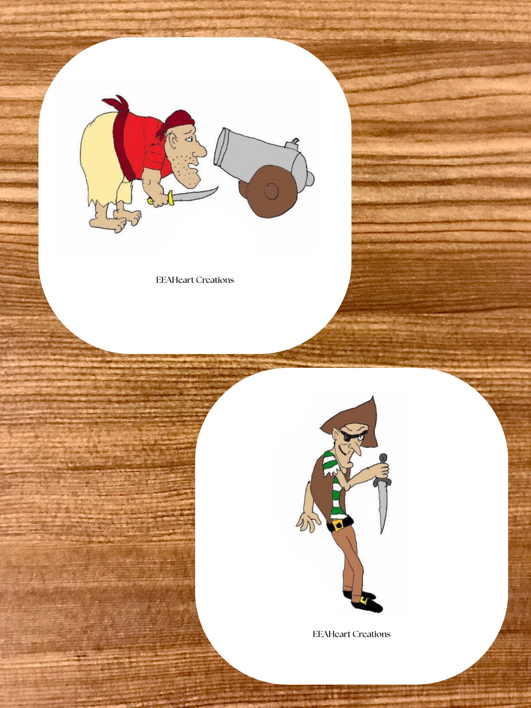 Jake's Pirates Drawing Stickers - Digital Download