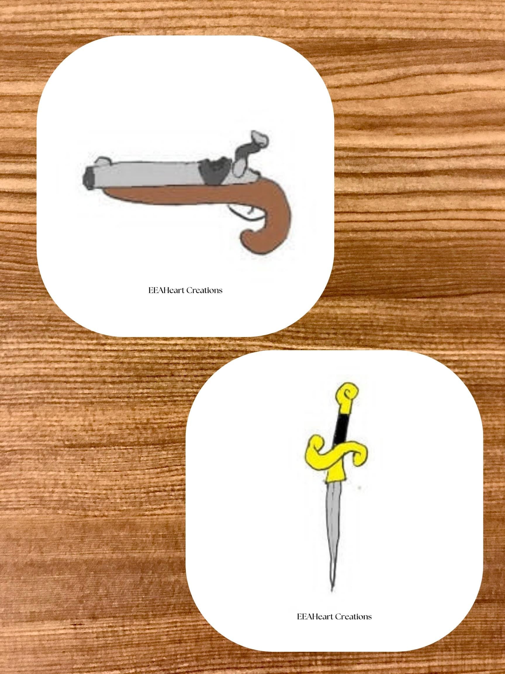 Jake's Pirates Drawing Stickers - Digital Download
