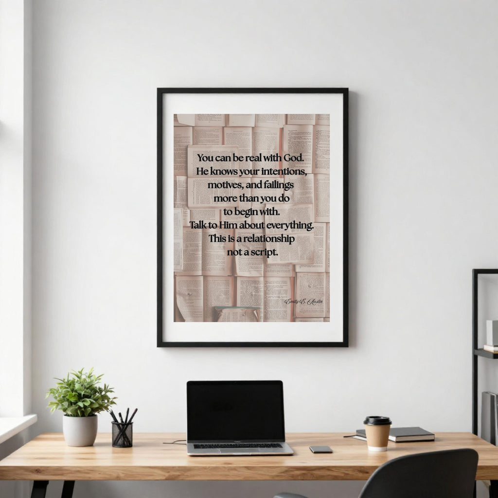 You Can Be Real printable, book pages design, quote wall art, digital download