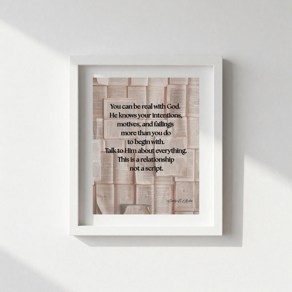 You Can Be Real printable, book pages design, quote wall art, digital download