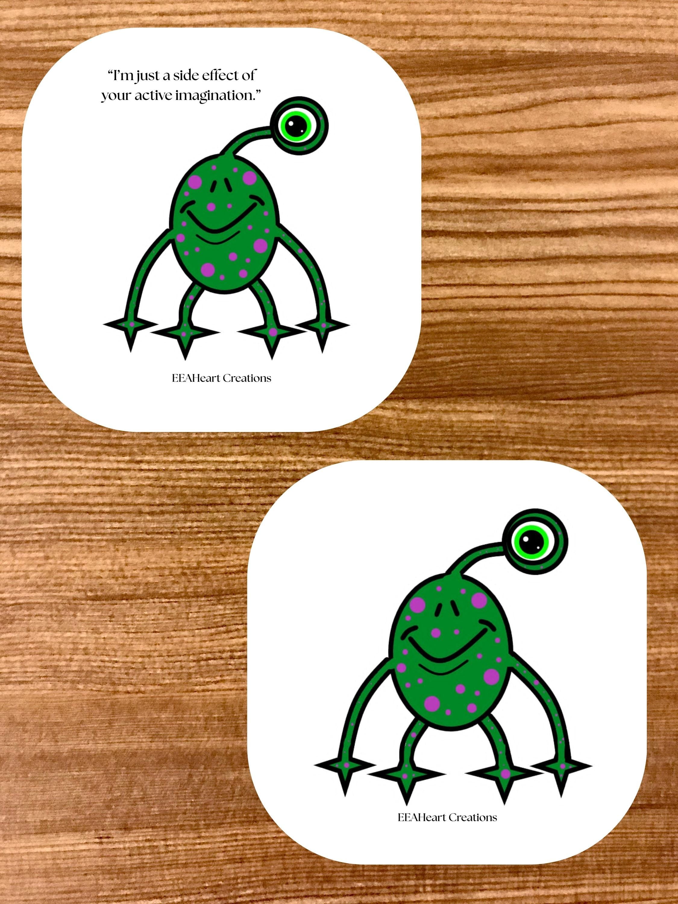 Alien Stickers, digital download, decals, alien art