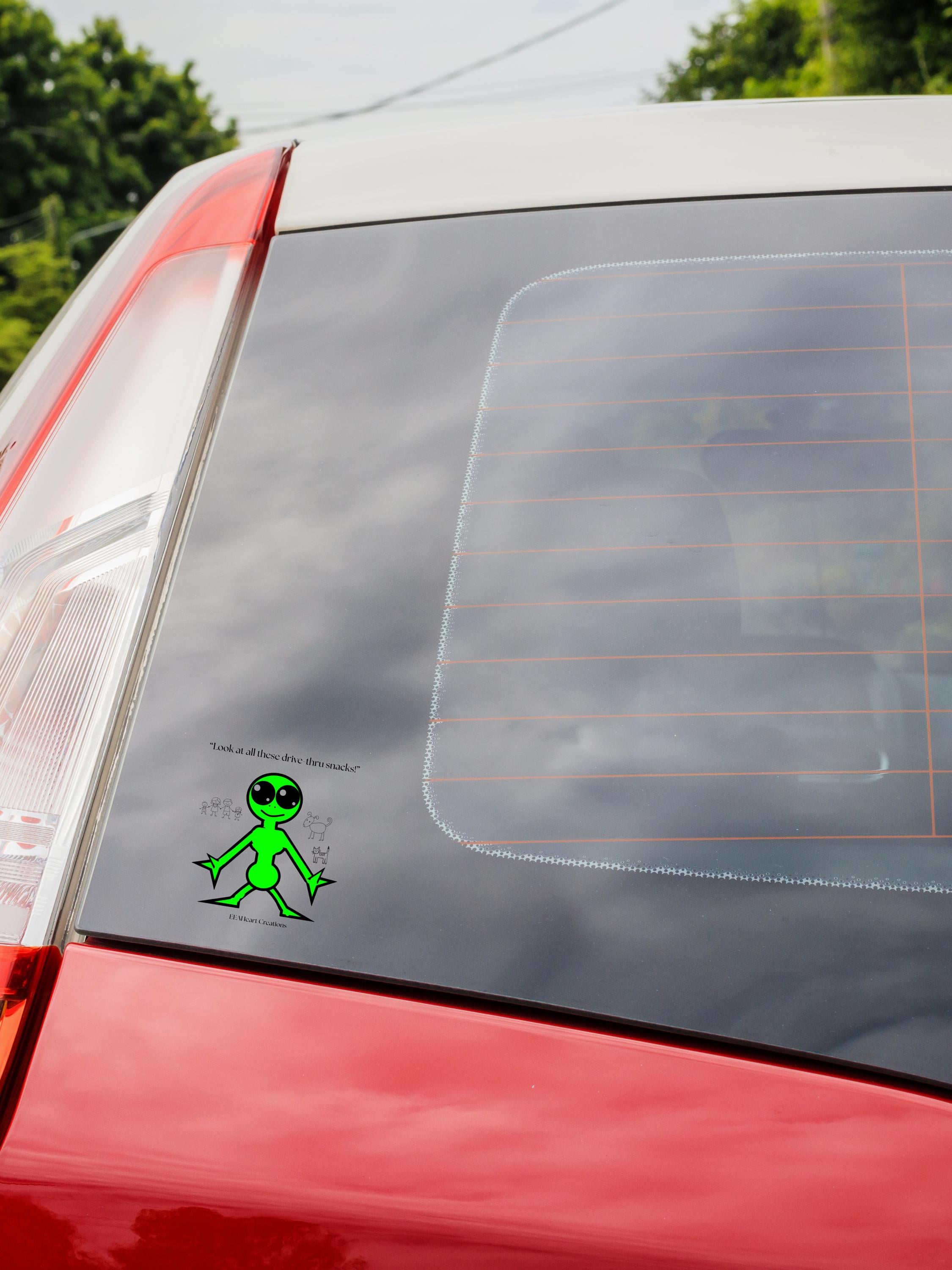 Alien Stickers, digital download, decals, alien art
