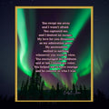Northern Lights Love Poem Digital Download, Romantic Printable Wall Art, Aurora Borealis Decor