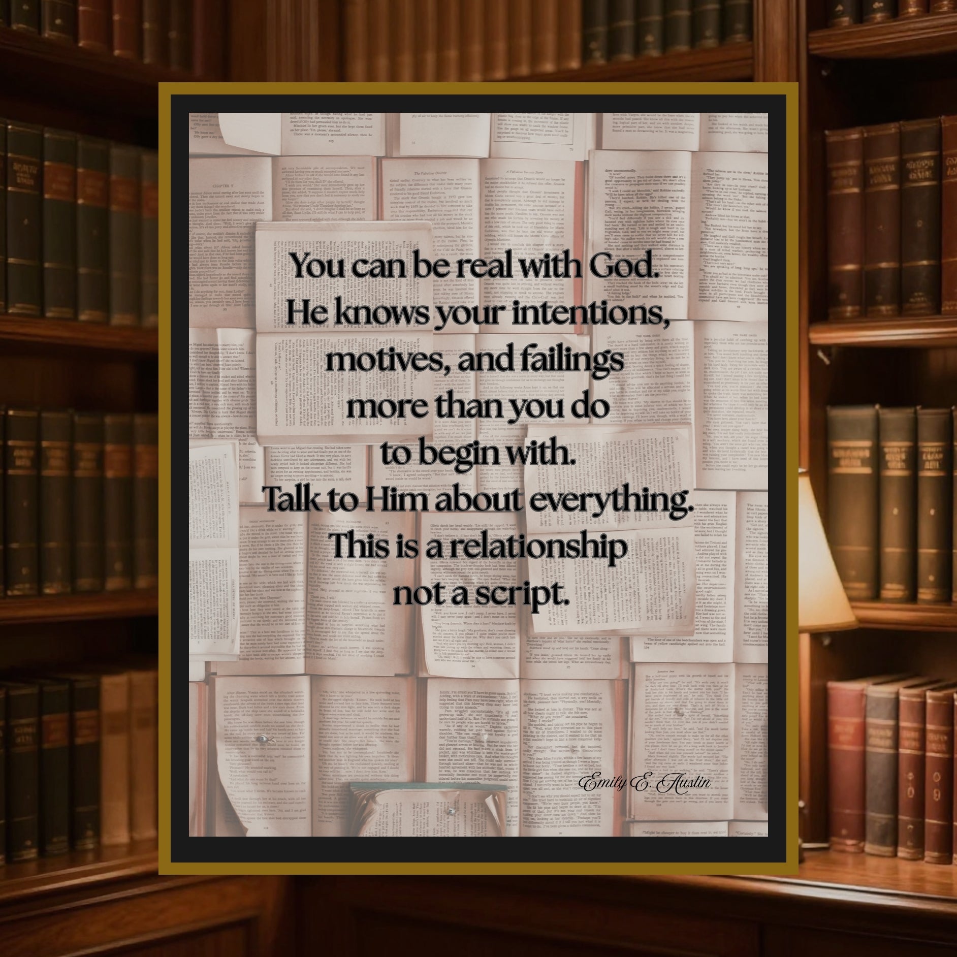Vintage Book Page Digital Download Christian Wall Art Print