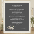 Christian Digital Download | Charcoal Lamb and Lily Wall Art | Good Shepherd Poem