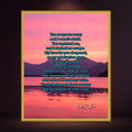 Sunset Love Poem Digital Download, Romantic Printable Wall Art, Mountain Lake Decor