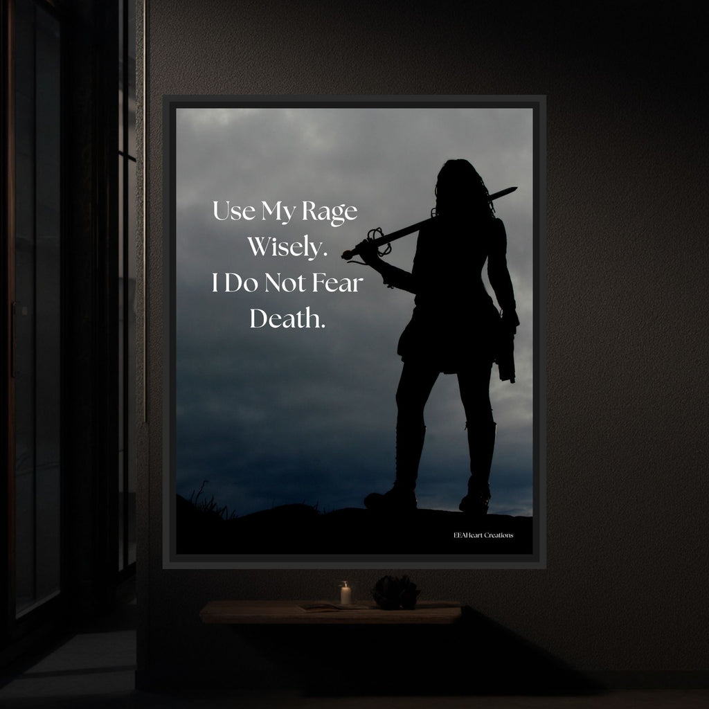 Use My Rage Warrior Maiden Digital Download Printable Wall Art Fantasy Quote Decor