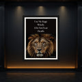 Use My Rage Majestic Lion Digital Download Printable Wall Art Motivational Quote